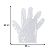 Disposable plastic gloves for food prep and sanitation
