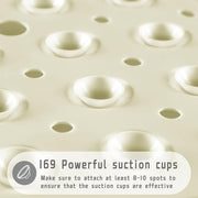 waterproof bath mat with suction cups design