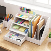 Desk organizer file rack section