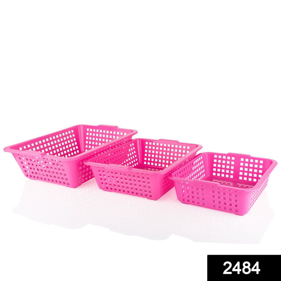 Plastic Cane Fruit Baskets – Set of 3 Sizes | Tidy Table