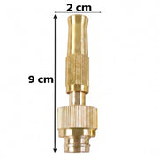 Golden Brass Garden Hose Water Nozzle Spray Gun with Quick Connect Tap Adapter (1 Set) view 6