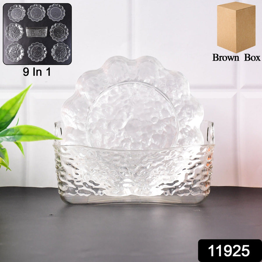 Plastic Bowl Set – 9-Piece Unbreakable Serving Tray Combo