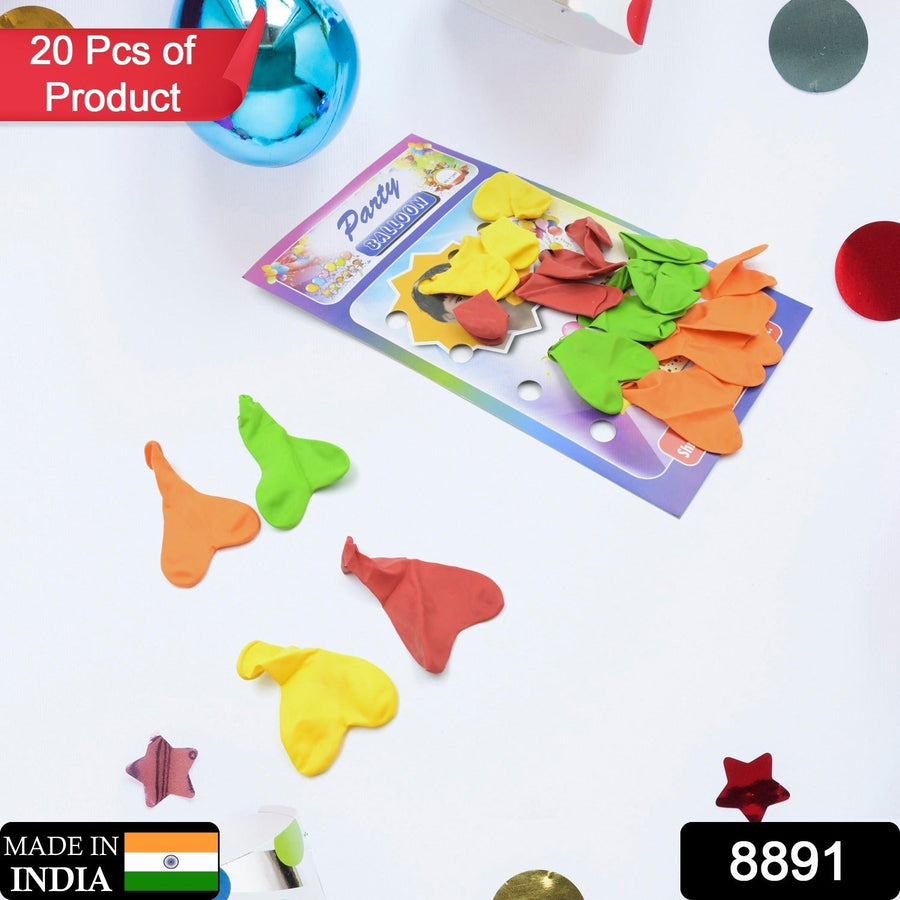 Heart Shaped Latex Balloons – Multicolor Party Pack | Play & Move