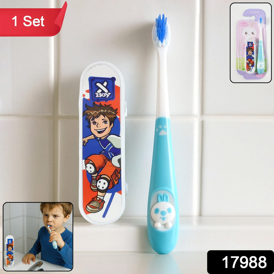 Kids Toothbrush with Cartoon Sketchboard Toy – Soft Bristles & Fun Design