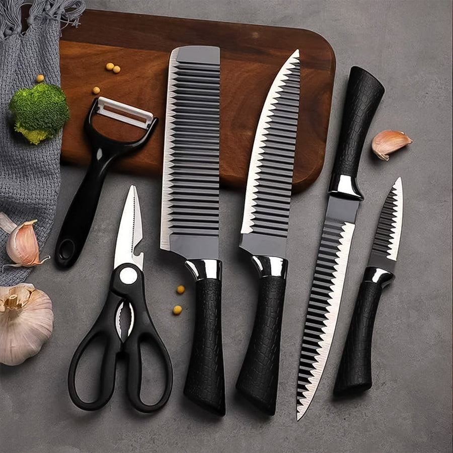 Stainless Steel Knife Set – 6-Piece Kitchen Tools | Quickslice