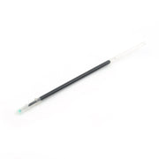 A hand holding a pen, demonstrating how the black pen refill fits inside.