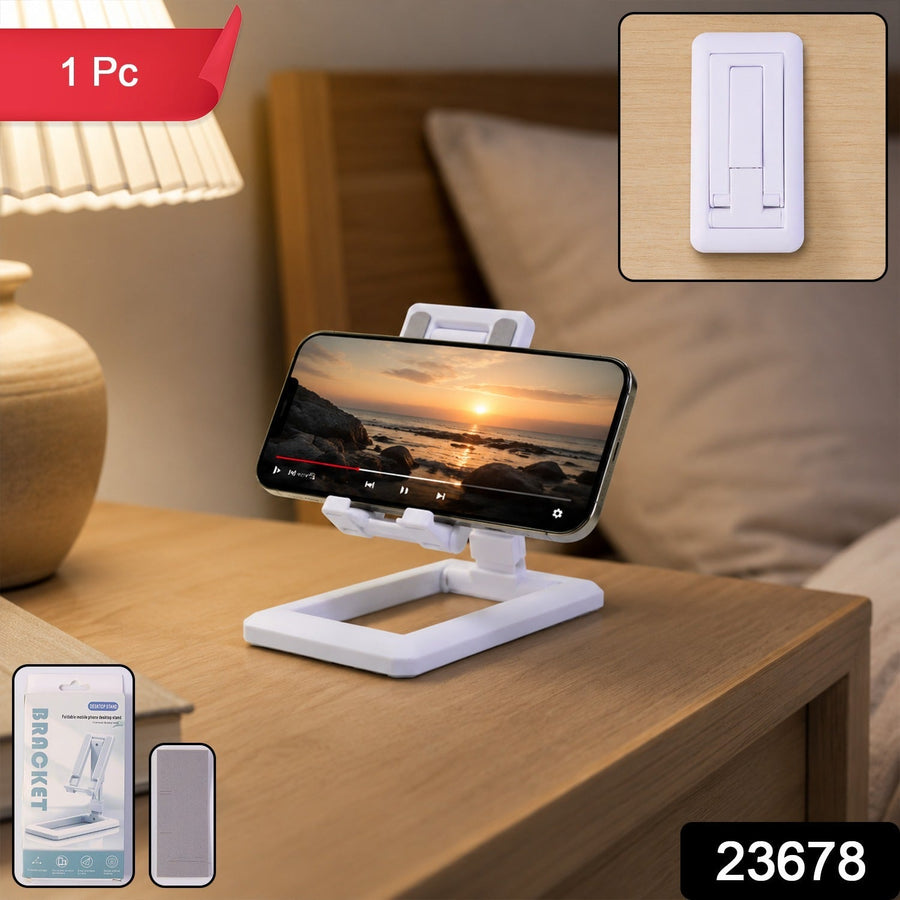 Foldable Plastic Mobile Phone Holder – Adjustable & Portable Stand