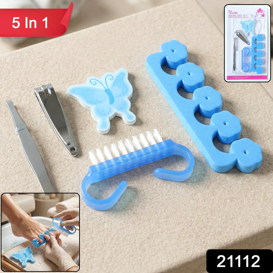 Premium 5 in 1 manicure pedicure kit – Complete nail care tools for home & travel