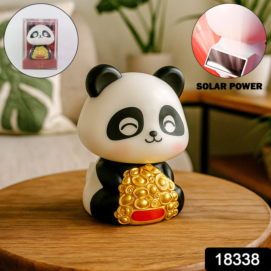Solar Panda Car Decor – Moving Dashboard Showpiece | Velvet Wheels