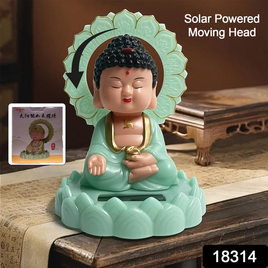 Solar Buddha Statue – Eco-Friendly Moving Head Decor | Styleva
