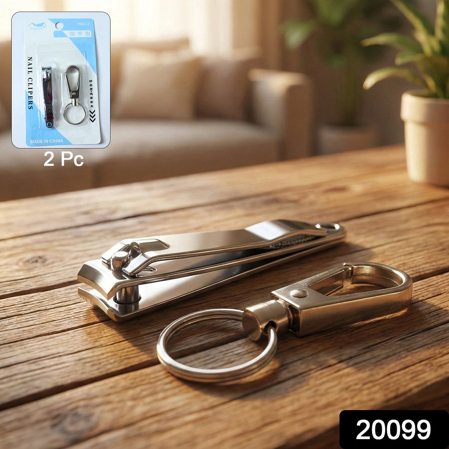 Stainless Steel Nail Clippers – Compact Set with Keychain Holder