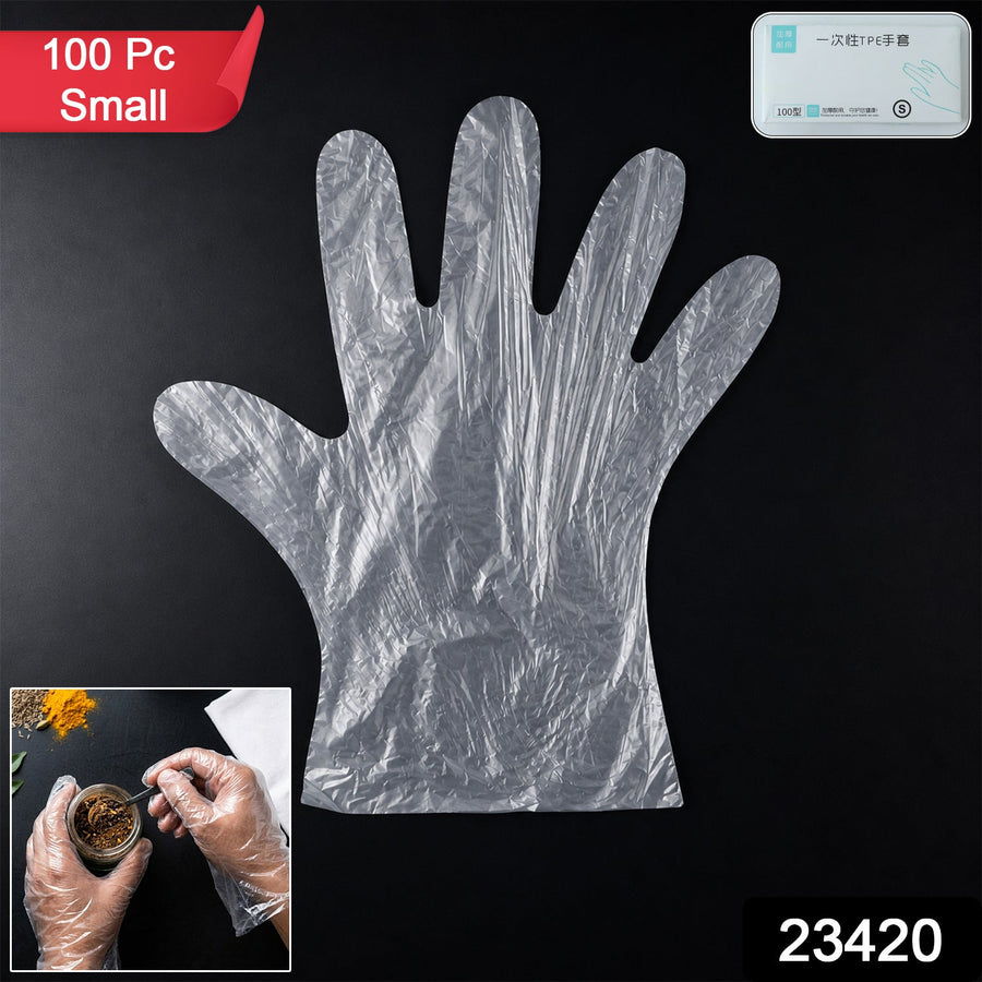 Disposable Plastic Gloves – Pack of 100 for Kitchen & Food Handling