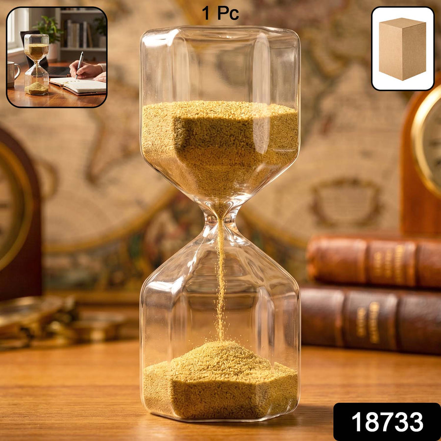 4-Minute Sand Timer Hourglass – Elegant Glass for Desk Decor
