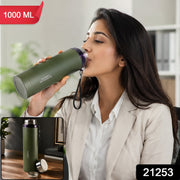 1 litre stainless steel vacuum flask for hot and cold drinks