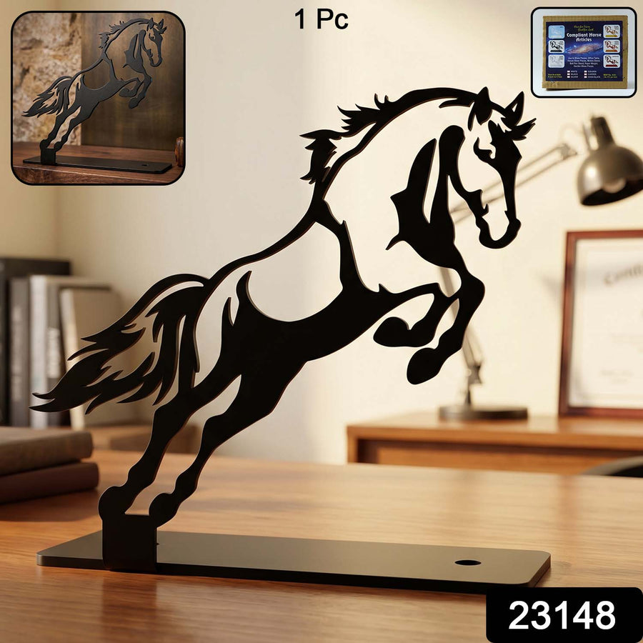 Metal Horse Sculpture – Modern Desk Decor for Sophistication