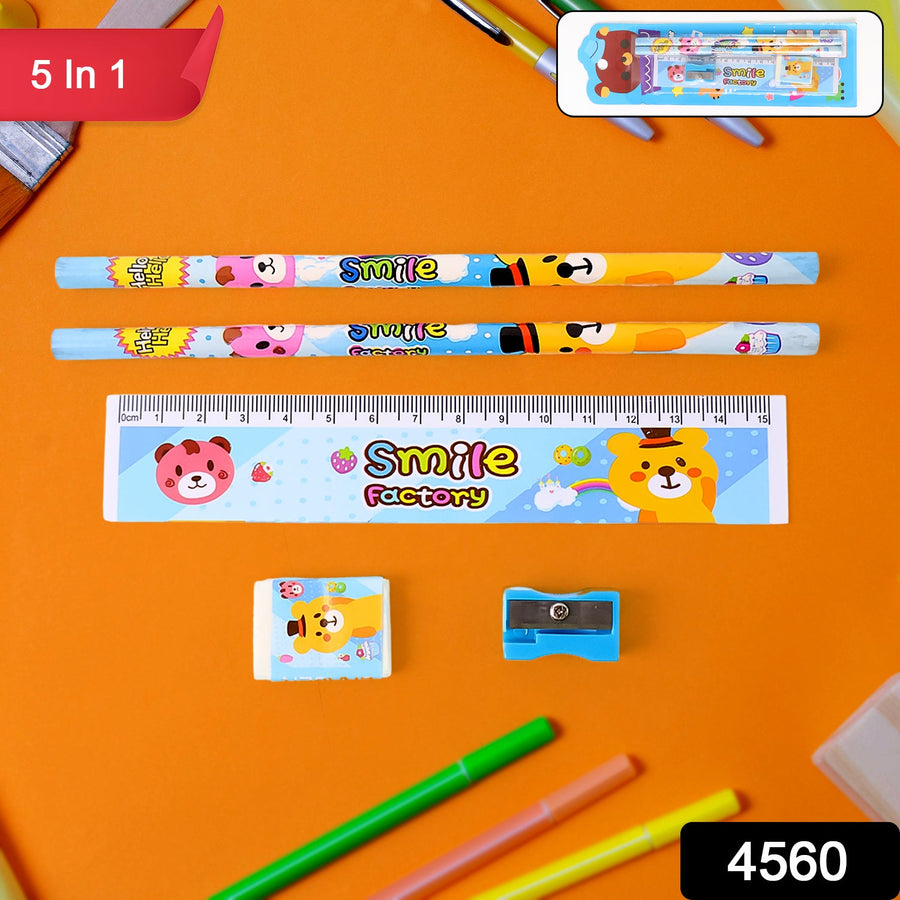 Kids Stationery Set – Wooden 5-Piece School Kit | Writezo