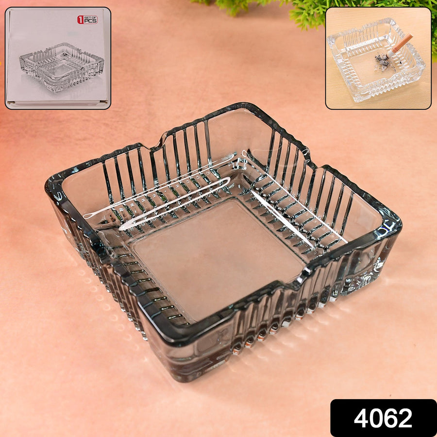 Glass Ashtray – Square Crystal Design | Styleva