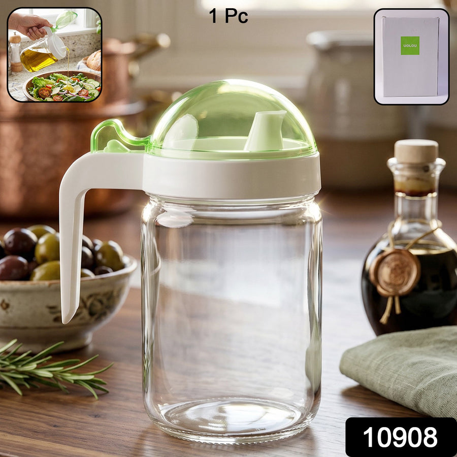 Glass Oil Bottle – 580ml Leak-Proof & Easy Pour Design
