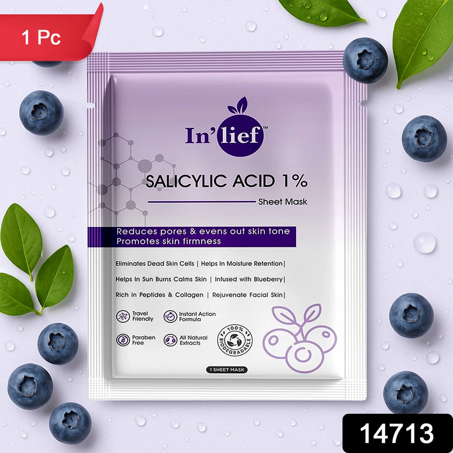 Salicylic Acid 1% Sheet Mask – Clarifies & Refines Pores