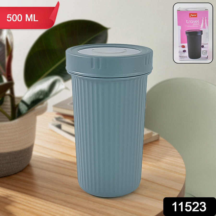 Travel Glass 500ml – Double Wall Steel with Airtight Lid