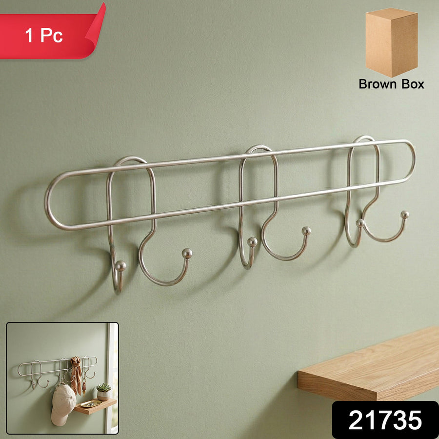 Wall Mounted Metal Hook Rack – Sleek & Heavy Duty Organizer