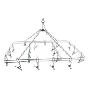 Square drying rack with clips for socks, gloves and towels