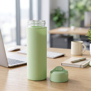 Eco friendly glass travel bottle for trips